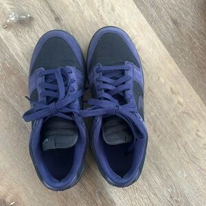 Black and purple Nike dunks